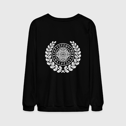 Мужской свитшот Волк русич - оставайся собой / 3D-Черный – фото 2