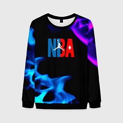 Свитшот мужской NBA neon flame, цвет: 3D-черный