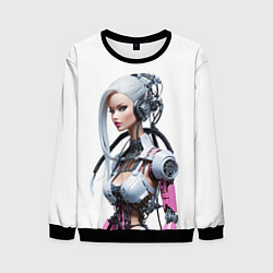 Свитшот мужской Cyber warrior Barbie - ai art fantasy, цвет: 3D-черный