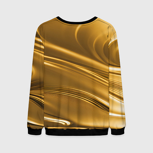 Мужской свитшот Золотой сплав абстрактная текстура / 3D-Черный – фото 2