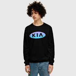 Свитшот мужской KIA logo neon, цвет: 3D-черный — фото 2
