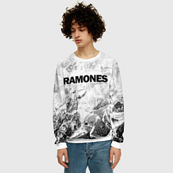 Свитшот мужской Ramones white graphite, цвет: 3D-белый — фото 2