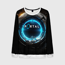 Мужской свитшот Portal логотип игры