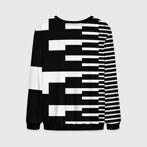 Мужской свитшот Россия геометрия / 3D-Черный – фото 2