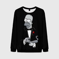 Свитшот мужской Homer - the godfather, цвет: 3D-черный