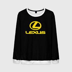 Свитшот мужской Lexus yellow logo, цвет: 3D-белый