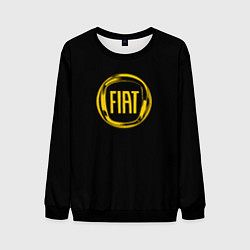 Свитшот мужской FIAT logo yelow, цвет: 3D-черный