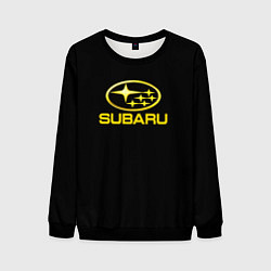 Мужской свитшот Subaru logo yellow