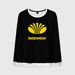 Свитшот мужской Daewoo logo yellow, цвет: 3D-белый