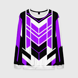 Мужской свитшот Purple and black stripes on a white background