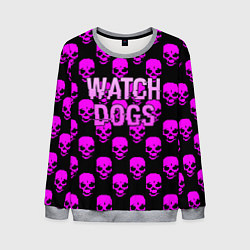 Мужской свитшот Watch dogs neon skull