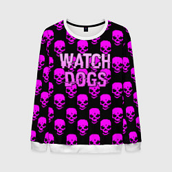 Мужской свитшот Watch dogs neon skull