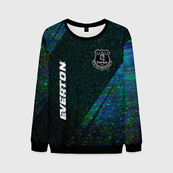 Свитшот мужской Everton glitch blue, цвет: 3D-черный