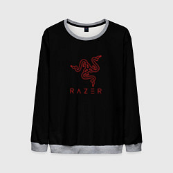 Мужской свитшот Razer red logo