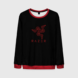 Свитшот мужской Razer red logo, цвет: 3D-красный