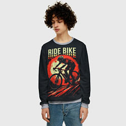 Свитшот мужской Ride bike, цвет: 3D-меланж — фото 2