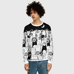 Свитшот мужской Коты с креативными хвостами, цвет: 3D-белый — фото 2