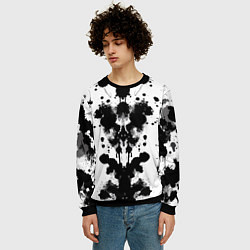 Свитшот мужской The psychedelic Rorschach test - ai art, цвет: 3D-черный — фото 2