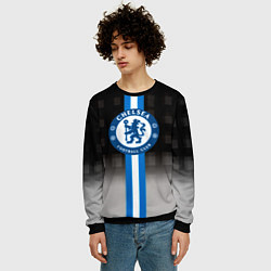 Свитшот мужской Chelsea fc sport geometry, цвет: 3D-черный — фото 2