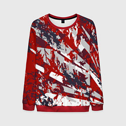 Свитшот мужской Яркий абстрактный узор для спорта, цвет: 3D-красный