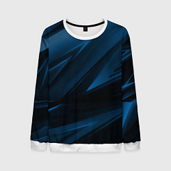Свитшот мужской Geometry stripes blue neon, цвет: 3D-белый