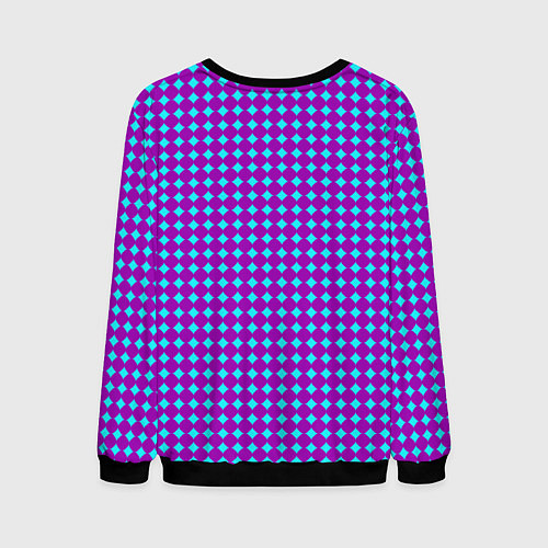Мужской свитшот Паттерн кругов и ромбов / 3D-Черный – фото 2