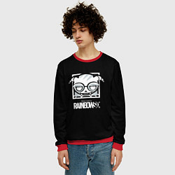 Свитшот мужской Rainbow six logo games action, цвет: 3D-красный — фото 2