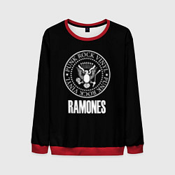 Свитшот мужской Ramones rock logo, цвет: 3D-красный