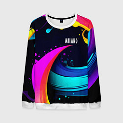 Свитшот мужской Neon abstraction - Milano, цвет: 3D-белый