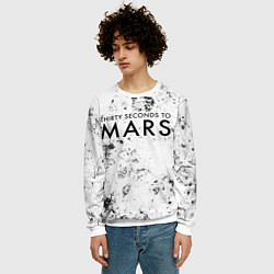 Свитшот мужской Thirty Seconds to Mars dirty ice, цвет: 3D-белый — фото 2