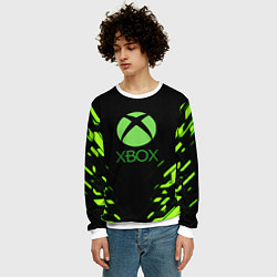 Свитшот мужской Xbox кислотные плиты, цвет: 3D-белый — фото 2
