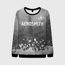 Свитшот мужской Aerosmith - grey gradient посередине, цвет: 3D-черный