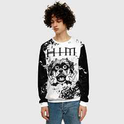 Свитшот мужской HIM - рок пес, цвет: 3D-белый — фото 2