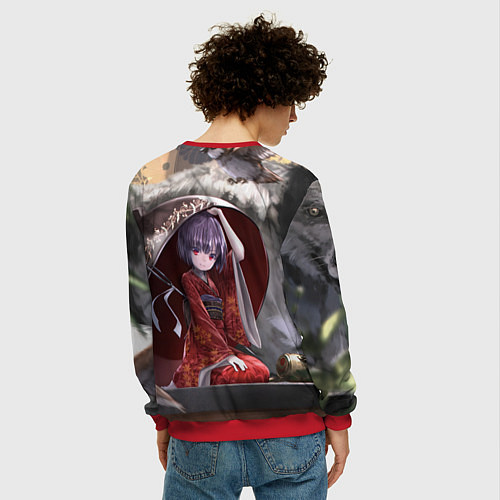Мужской свитшот Touhou Project Симмёмару Сукуна / 3D-Красный – фото 4