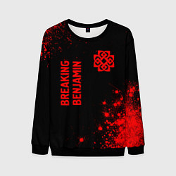 Свитшот мужской Breaking Benjamin - red gradient вертикально, цвет: 3D-черный