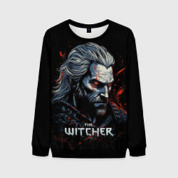 Свитшот мужской The Witcher blood, цвет: 3D-черный