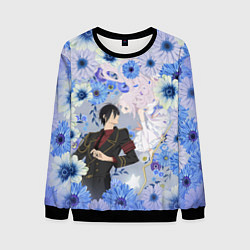 Свитшот мужской Волшебница и злой офицер - Миллер и Мимори, цвет: 3D-черный