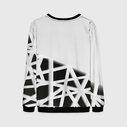 Мужской свитшот The Witcher 3 logo geometry / 3D-Черный – фото 2