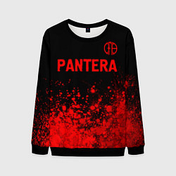 Свитшот мужской Pantera - red gradient посередине, цвет: 3D-черный