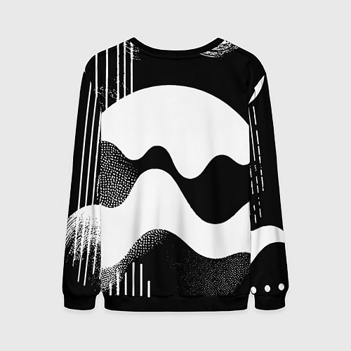 Мужской свитшот Солнечный дождь - абстракция / 3D-Черный – фото 2