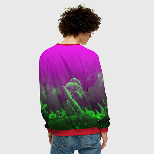 Мужской свитшот Starfield space rpg / 3D-Красный – фото 4