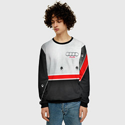 Свитшот мужской Audi metal sport, цвет: 3D-черный — фото 2