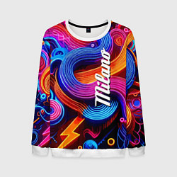 Свитшот мужской Colourful abstraction - Milano, цвет: 3D-белый