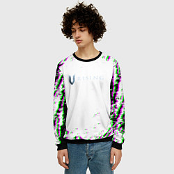 Свитшот мужской Vrising глитч краски, цвет: 3D-черный — фото 2