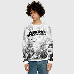 Свитшот мужской Asking Alexandria white graphite, цвет: 3D-белый — фото 2