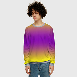 Свитшот мужской Градиент текстура абстракция, цвет: 3D-меланж — фото 2