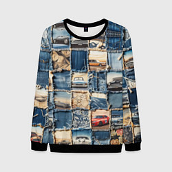 Мужской свитшот Пэчворк с автомобилями