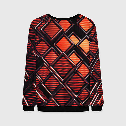 Мужской свитшот Геометрия карбон / 3D-Черный – фото 2