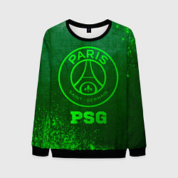 Свитшот мужской PSG - green gradient, цвет: 3D-черный