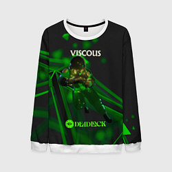Свитшот мужской Viscous Deadlock, цвет: 3D-белый